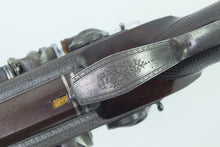 Load image into Gallery viewer, Flintlock Over &amp; Under Travelling Pistol by J. Egg 20 Bore, fine. SN 8997
