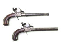 Load image into Gallery viewer, Flintlock Travelling Pistols by H.W.Mortimer. SN 8684
