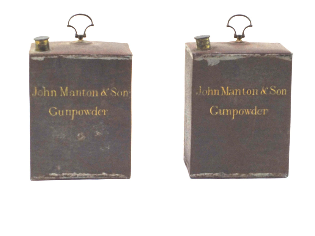 John Manton Planished Tin Powder Magazines. SN 8741