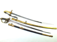Load image into Gallery viewer, Bellairs sword rack with Mameluke sword 1822 Infantry Officers sword 8252 
