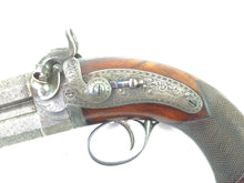 Load image into Gallery viewer, Irish Over and Under Percussion Pistol by Trulock. SN 8708
