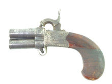 Load image into Gallery viewer, Over and Under Turnover Percussion Pocket Pistol by W &amp; J Rigby. SN 8714
