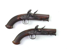 Load image into Gallery viewer, Pair of Flintlock Officers Pistols by Thomas J. Mortimer. SN 8761
