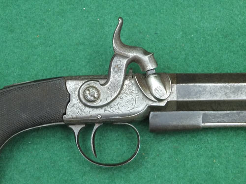 Percussion Belt Pistol with German Silver Mounts. SN X1786