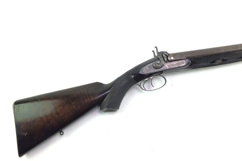 Percussion Double Barrel Sporting Gun by Pratt of Edinburgh. SN 8806