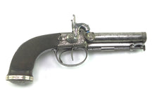 Load image into Gallery viewer, Percussion Double Barrelled Box Lock Travelling Pistol, 52 Bore, Cased. SN 910
