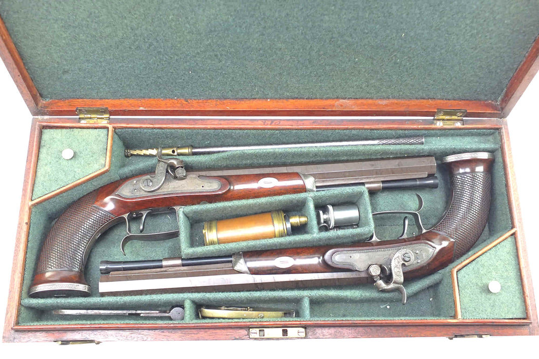 Percussion Duelling Pistols by Tatham & Egg, a fine cased pair. SN X2008