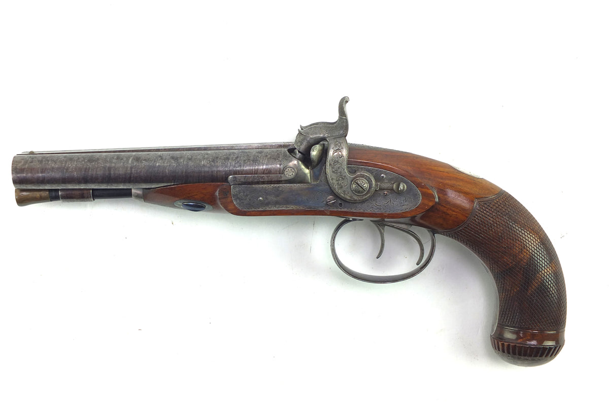 Double Barrelled Percussion Howdah Pistol by Charles Jones, very fine ...