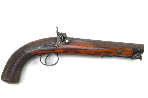 Back Action Percussion Officers Pistol by Henry Tatham. SN 8840