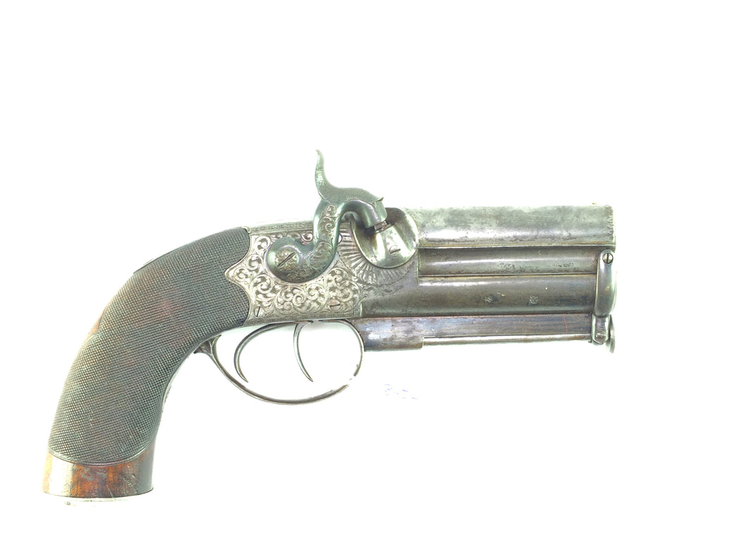 Percussion Over & Under Pistol by Barnes & Co SN 8654