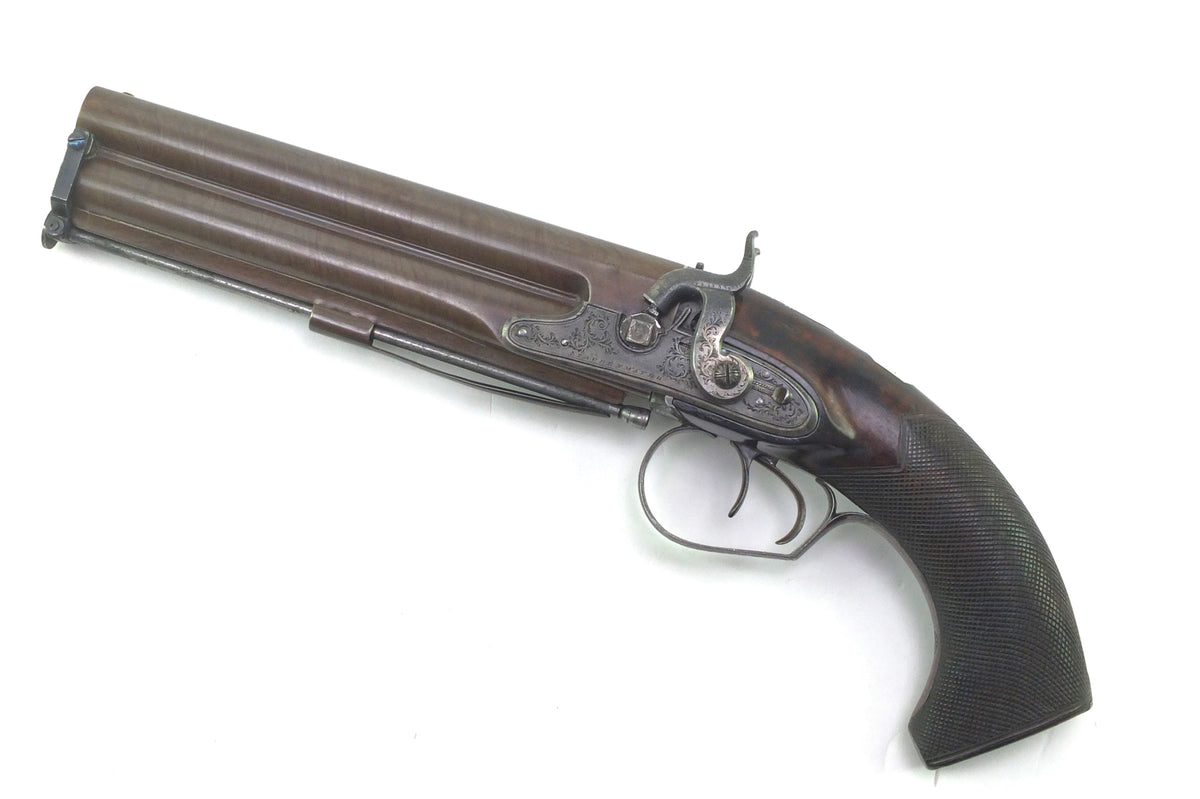 Over & Under Percussion Pistol by Staudenmayer, London, fine. SN 8995 ...