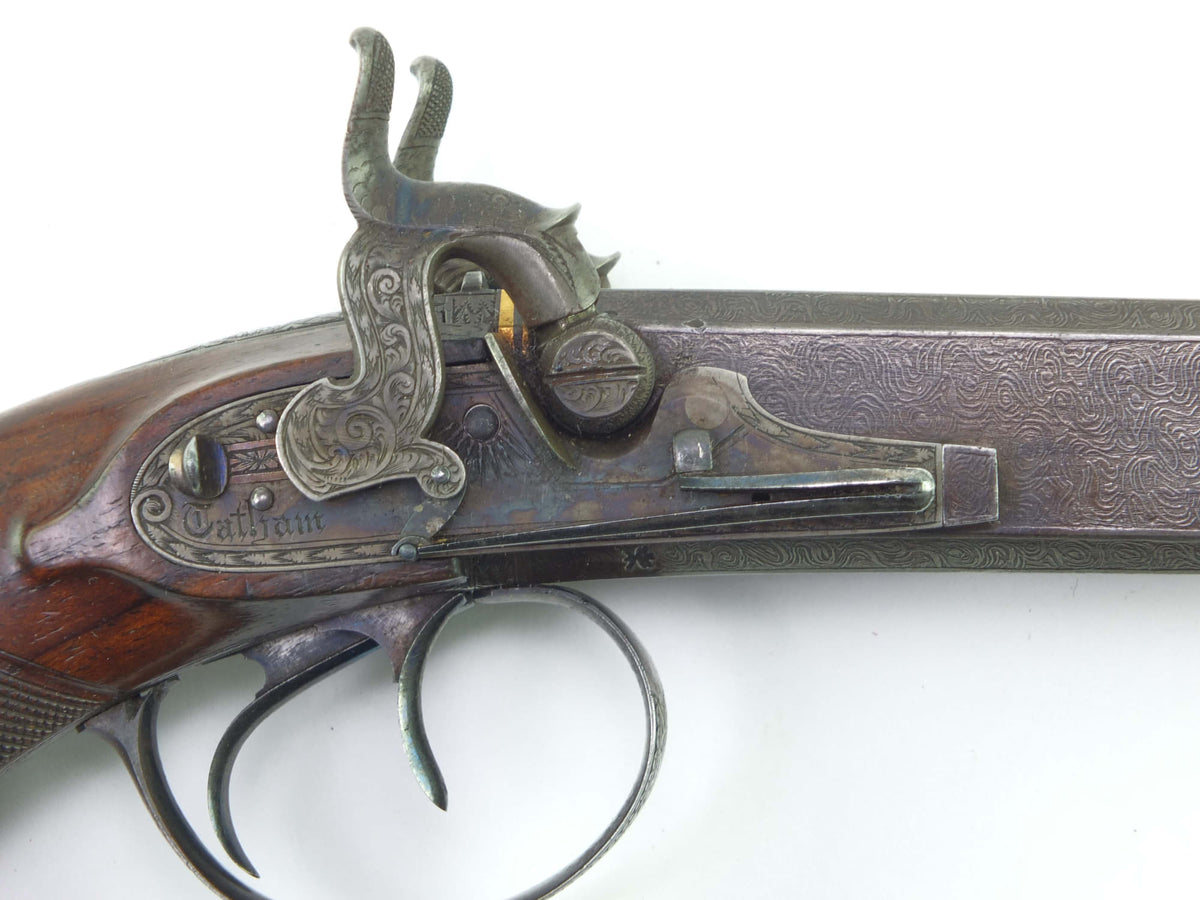 A Very Fine & Rare Percussion Over & Under Pistol by Tatham. SN 8734 ...