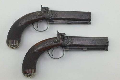 Over & Under Percussion Pistols by William Powell for Isambard Kingdom Brunel. SN 9018