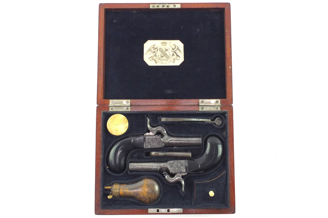 Percussion Pocket Pistols, a Fine & Attractive Cased Pair. SN 8852