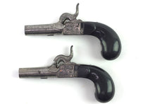 Load image into Gallery viewer, Percussion Pocket Pistols, a Fine &amp; Attractive Cased Pair. SN 8852
