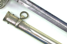 Load image into Gallery viewer, St Georges Rifles Presentation Sword, German silver scabbard, very fine. SN 8819
