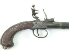 Load image into Gallery viewer, Rifled Pair of Queen Anne Boxlock Cannon Barrel Holster Pistols by T Richards. SN 8640
