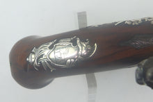 Load image into Gallery viewer, Flintlock Queen Anne Pistols by Griffin and Tow of London, a very fine cased pair. SN 8751
