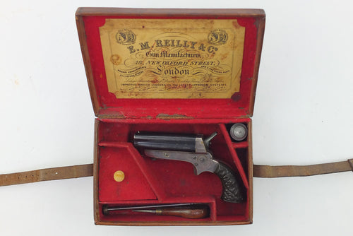 Sharps Four Barrelled Rimfire Pistol Retailed by Reilly. SN 8876