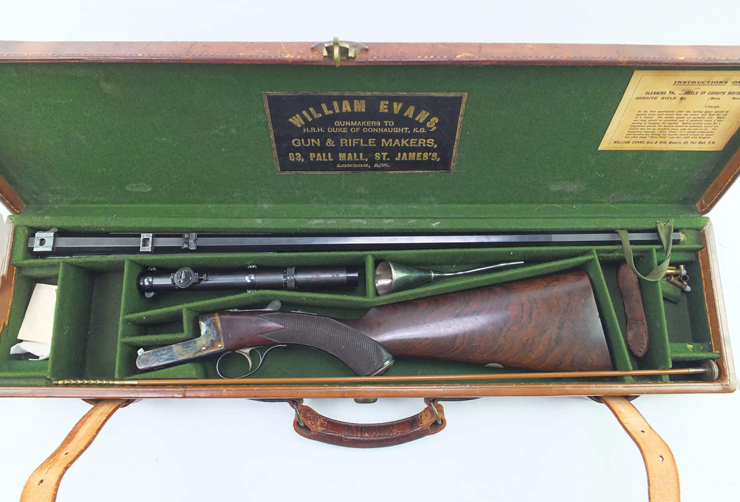 Rook Rifle by William Evans, Cased .297/.250. SN 8926