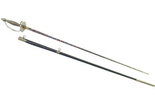 Load image into Gallery viewer, French Steel Small Sword with Blue &amp; Gilt Blade. SN 8885
