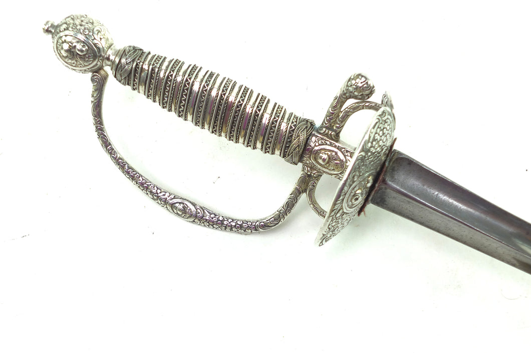 French Silver Hilted Small Sword, very fine. SN 8955
