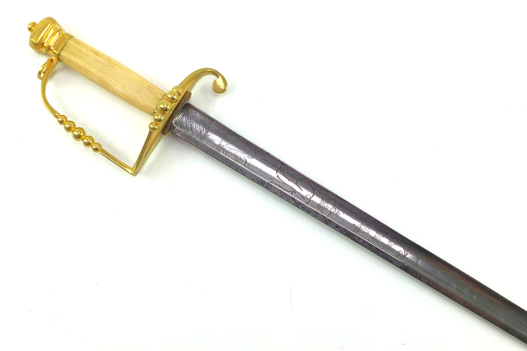 Five Ball Hilted Spadroon, Rare Mint 1786 Pattern. SN 8847