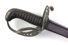 Load image into Gallery viewer, Heavy Cavalry Officers Ladder Hilted Pipe Back Sword, Very Rare 1796 Pattern. SN 8889
