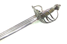 Load image into Gallery viewer, Officers Mortuary Hilted Back Sword, fine, English Civil War. SN 8935
